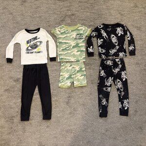 Pajamas - Toddler Pajamas - Set of 3 - Long & Short - Size 5T - Carter's